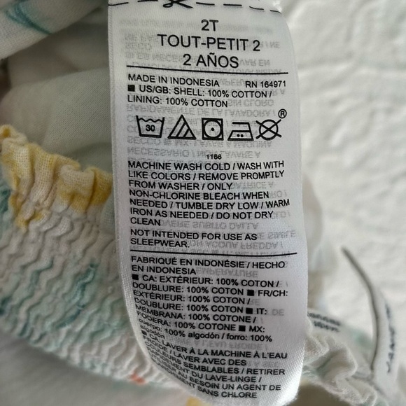 Janie and Jack Hibiscus Wide Leg Jumpsuit White Sz 2T - Picture 6 of 6